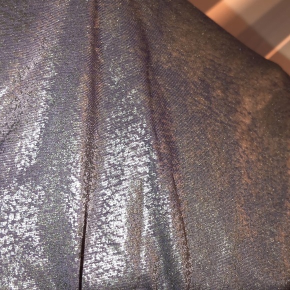 𝅺Kadashian Kollection size large black or very dark navy shiny textured legging - Picture 3 of 7